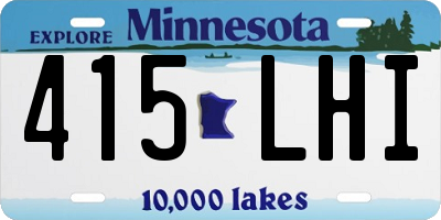 MN license plate 415LHI