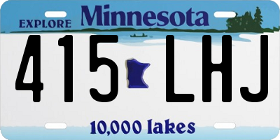 MN license plate 415LHJ