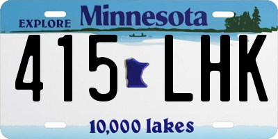 MN license plate 415LHK