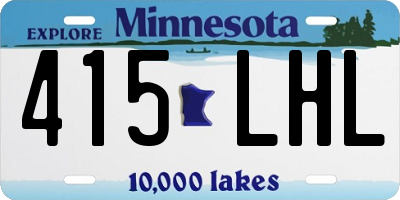 MN license plate 415LHL