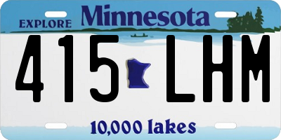 MN license plate 415LHM
