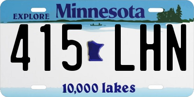 MN license plate 415LHN