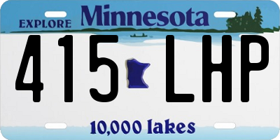 MN license plate 415LHP