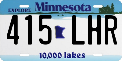 MN license plate 415LHR