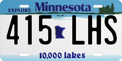MN license plate 415LHS