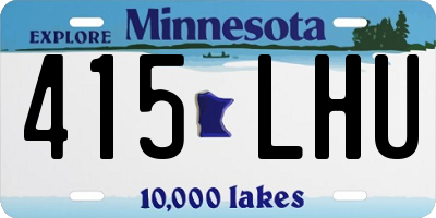 MN license plate 415LHU
