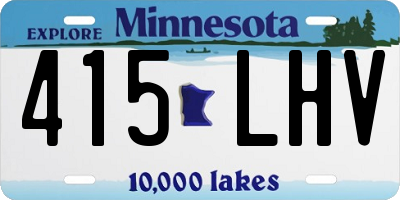 MN license plate 415LHV