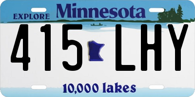 MN license plate 415LHY