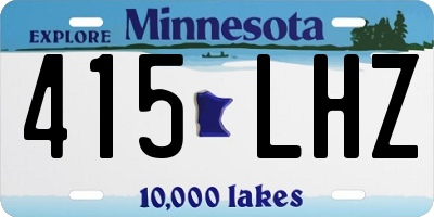 MN license plate 415LHZ