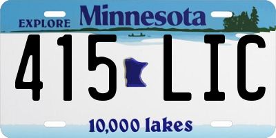 MN license plate 415LIC