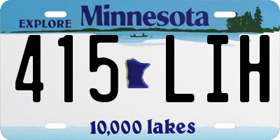 MN license plate 415LIH