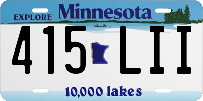 MN license plate 415LII
