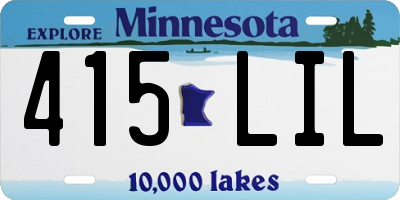 MN license plate 415LIL