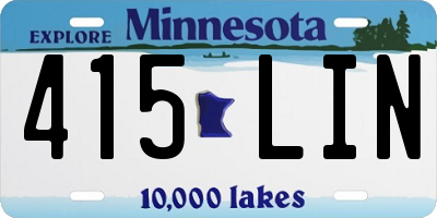 MN license plate 415LIN