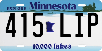 MN license plate 415LIP
