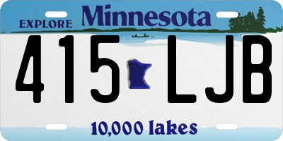 MN license plate 415LJB