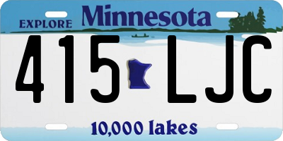 MN license plate 415LJC