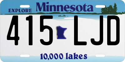 MN license plate 415LJD
