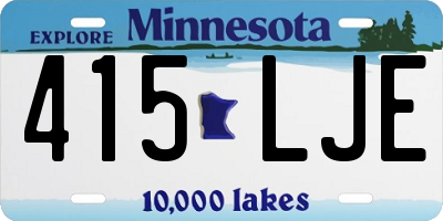 MN license plate 415LJE