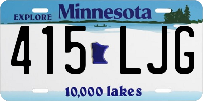 MN license plate 415LJG