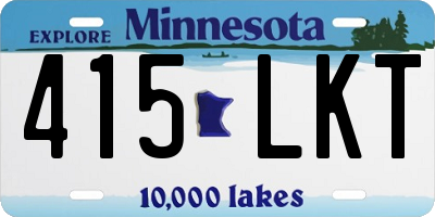 MN license plate 415LKT