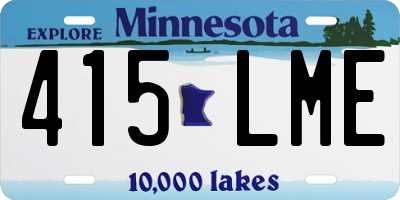 MN license plate 415LME