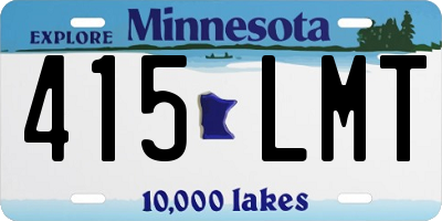 MN license plate 415LMT