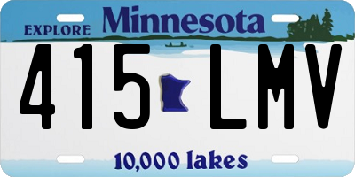 MN license plate 415LMV