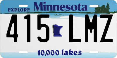 MN license plate 415LMZ