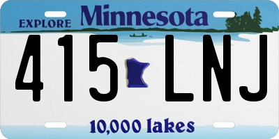 MN license plate 415LNJ
