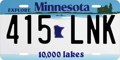 MN license plate 415LNK