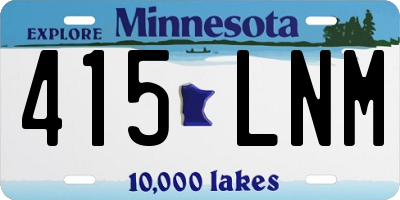 MN license plate 415LNM