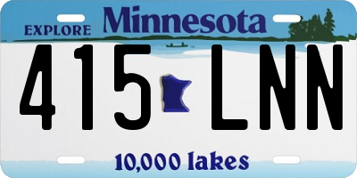 MN license plate 415LNN