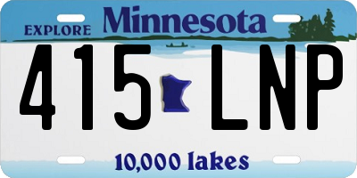 MN license plate 415LNP