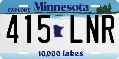 MN license plate 415LNR