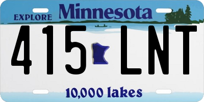 MN license plate 415LNT