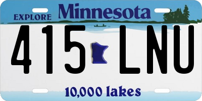 MN license plate 415LNU