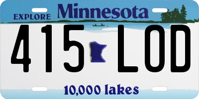 MN license plate 415LOD
