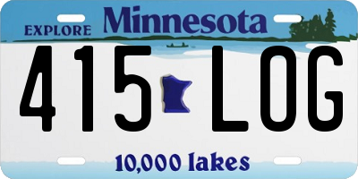 MN license plate 415LOG