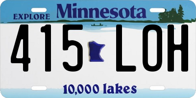 MN license plate 415LOH