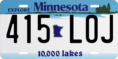 MN license plate 415LOJ