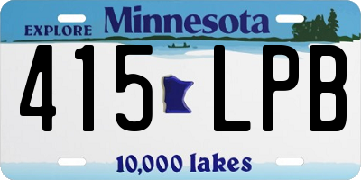MN license plate 415LPB
