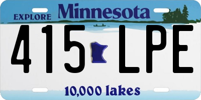 MN license plate 415LPE