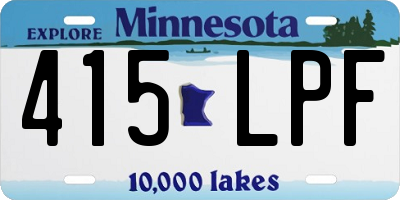 MN license plate 415LPF