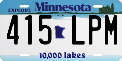MN license plate 415LPM
