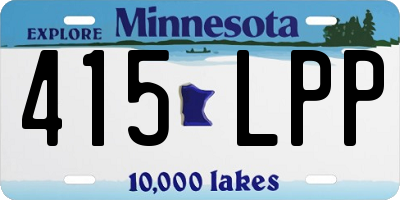 MN license plate 415LPP