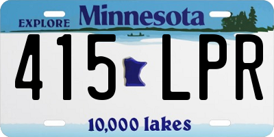 MN license plate 415LPR