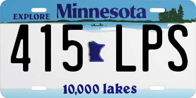 MN license plate 415LPS