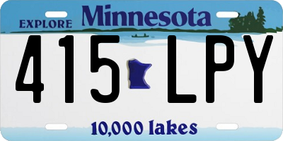 MN license plate 415LPY