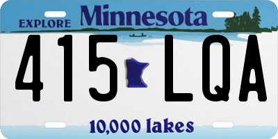 MN license plate 415LQA
